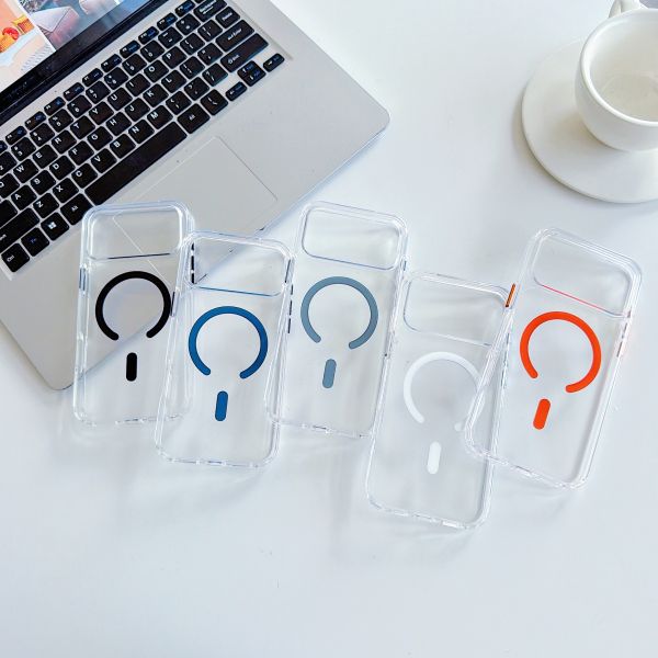Transparent MagSafe-Compatible Shockproof Phone Case for Wireless Charging and Daily Protection