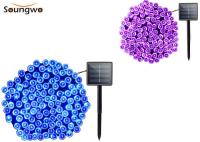 lumières solaires extérieures de ficelle de 72ft 300MA Reelable avec 200 perles de lampe