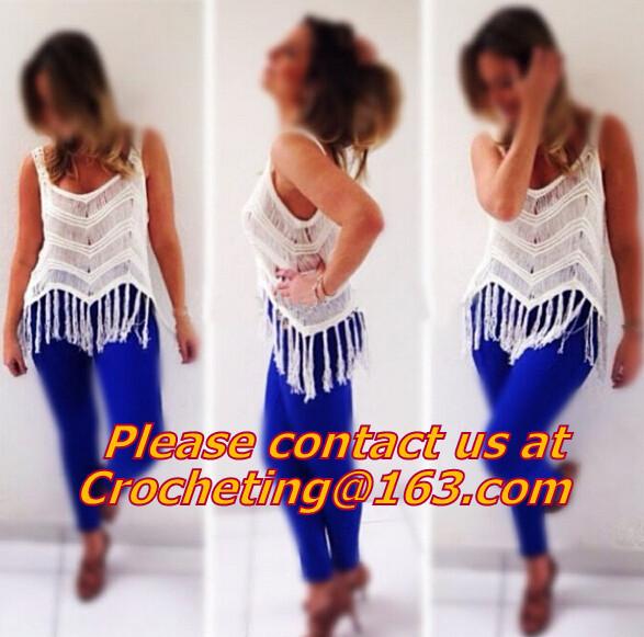 womens crochet tops feminino women hem tassel sexy tanks top croche new desigual knit vest