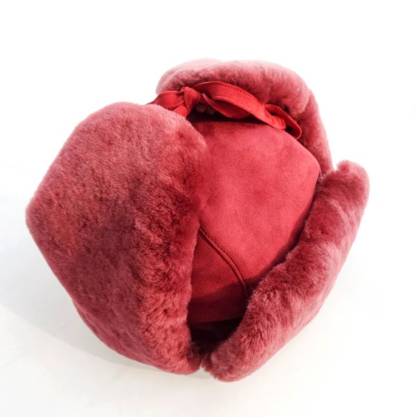 Sheepskin Kids Trapper Hat , Winter Baby Fur Hat Plush Style ODM Designs