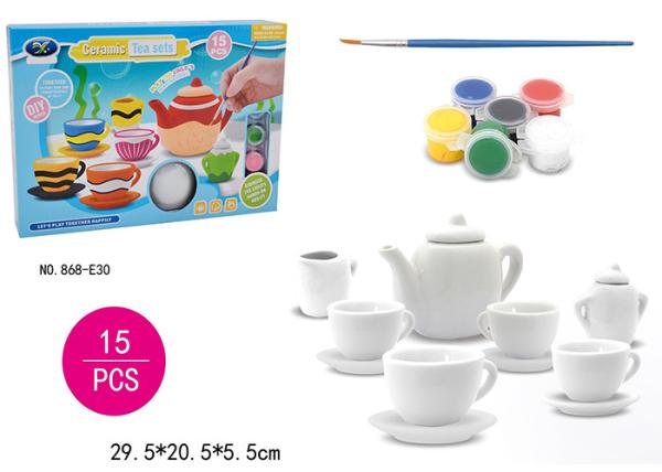 DIY Tea Set Ceramic Painting Kit Children's Play Toys / Educational Arts And Crafts