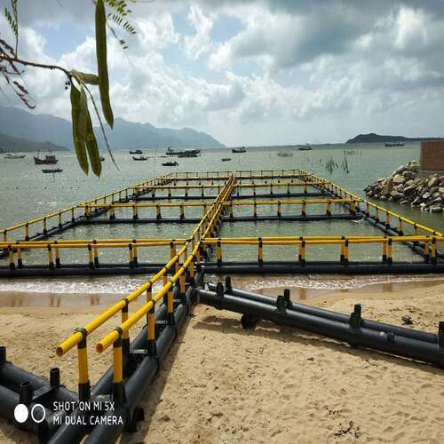 Large Scale Square Fish Farming Cage Complete Cage System For Lake Reservoir
