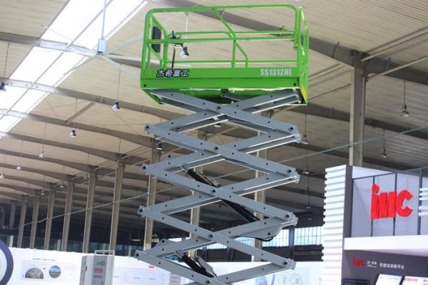Electric working height 14m with 320kg capacity hydraulic scissor lift for maintenance