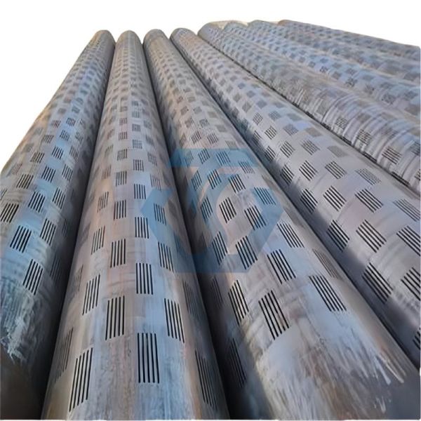 API 5CT Agua caliente Fuente geotérmica de aguas calientes Pozo de deshidratación láser de metal con ranuras Tubo de pantalla con ranuras Control de arena de petróleo Espiral geológica con ranuras