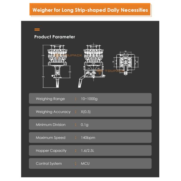 Plastic Fork Automatic Packing Machine Shower Cap Packaging Machine Multihead Weigher Packaging System