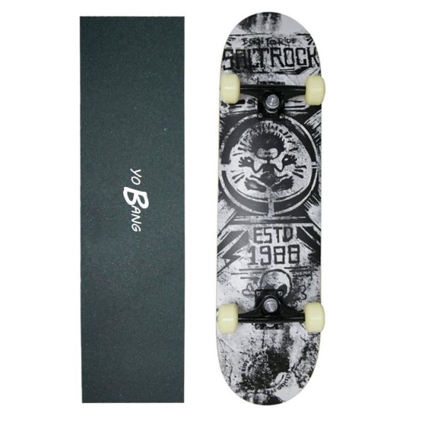 Best skateboard factory 30inch Double Kick Skateboard With Polishing Alu Truck 52 X 32mm Clear Wheel