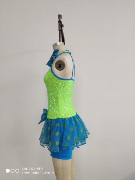 Green And Blue   Show Dance Wear Pattern Performance Clothing