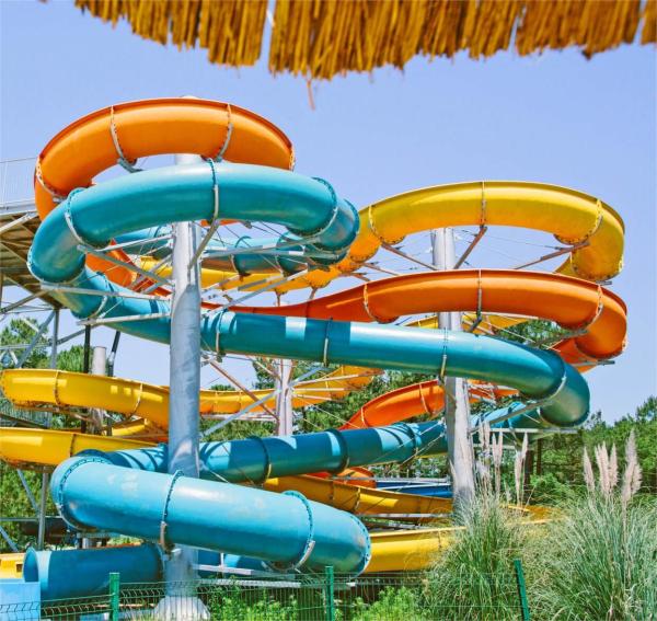 ODM Above Ground Swimming Pool Party Equipment Fiberglass Water Slide