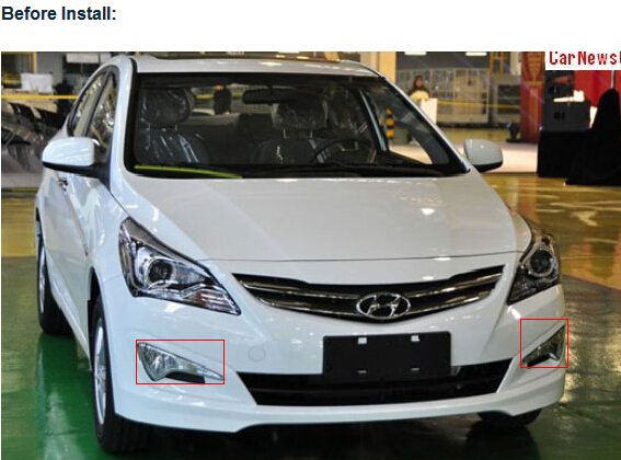 Hyundai Verna 2014 DRL LED Daytime driving Lights daylight for car