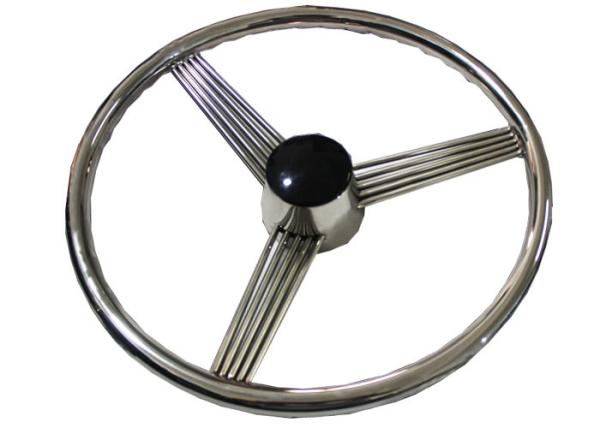 13.5 Boat Steering Wheel , Highly Polished Stainless Boat Steering Wheel