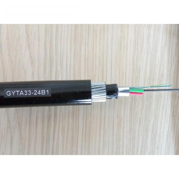 CABLE à fibres optiques (GYTA33) rempli de gel, double veste, câble en acier blindé