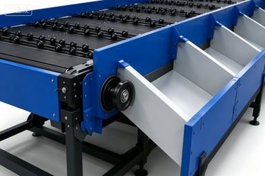 Adjustable Sorting Speed Servo Driven Wheel Sorter for Parcel Handling Automation