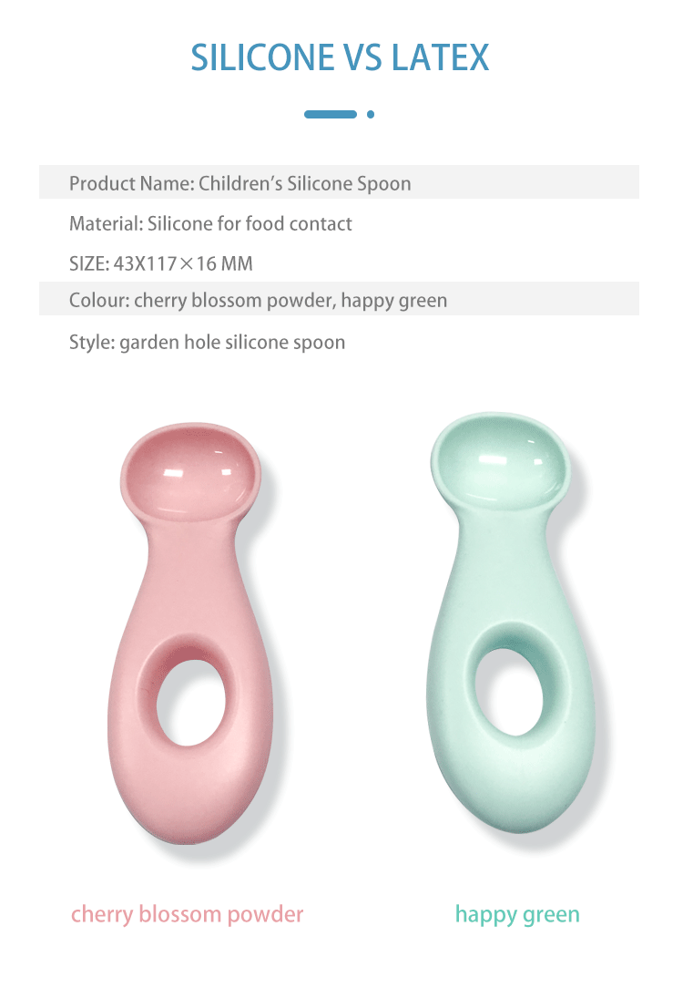 Customized Logo Pink Infant Self Feeding Spoon Baby Infant Feeding Utensils Feeding OEM