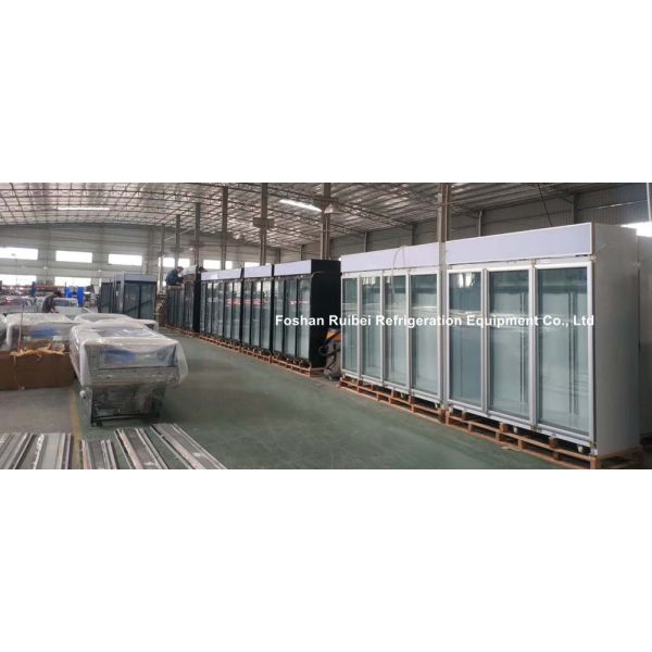 Display pepsi freezer 500l double glass doors cold showcase display refrigerator freezer