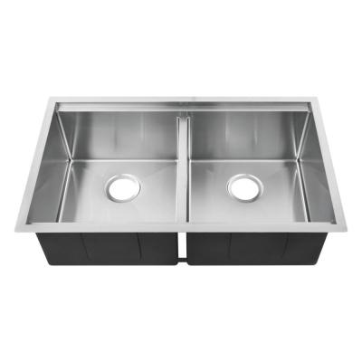Household Double Bowl Kitchen Sink Low Noise With Thick Sound Reduction Pad