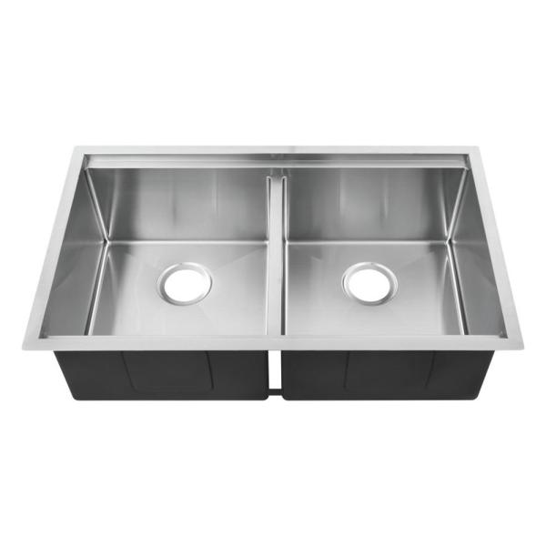 Household Double Bowl Kitchen Sink Low Noise With Thick Sound Reduction Pad