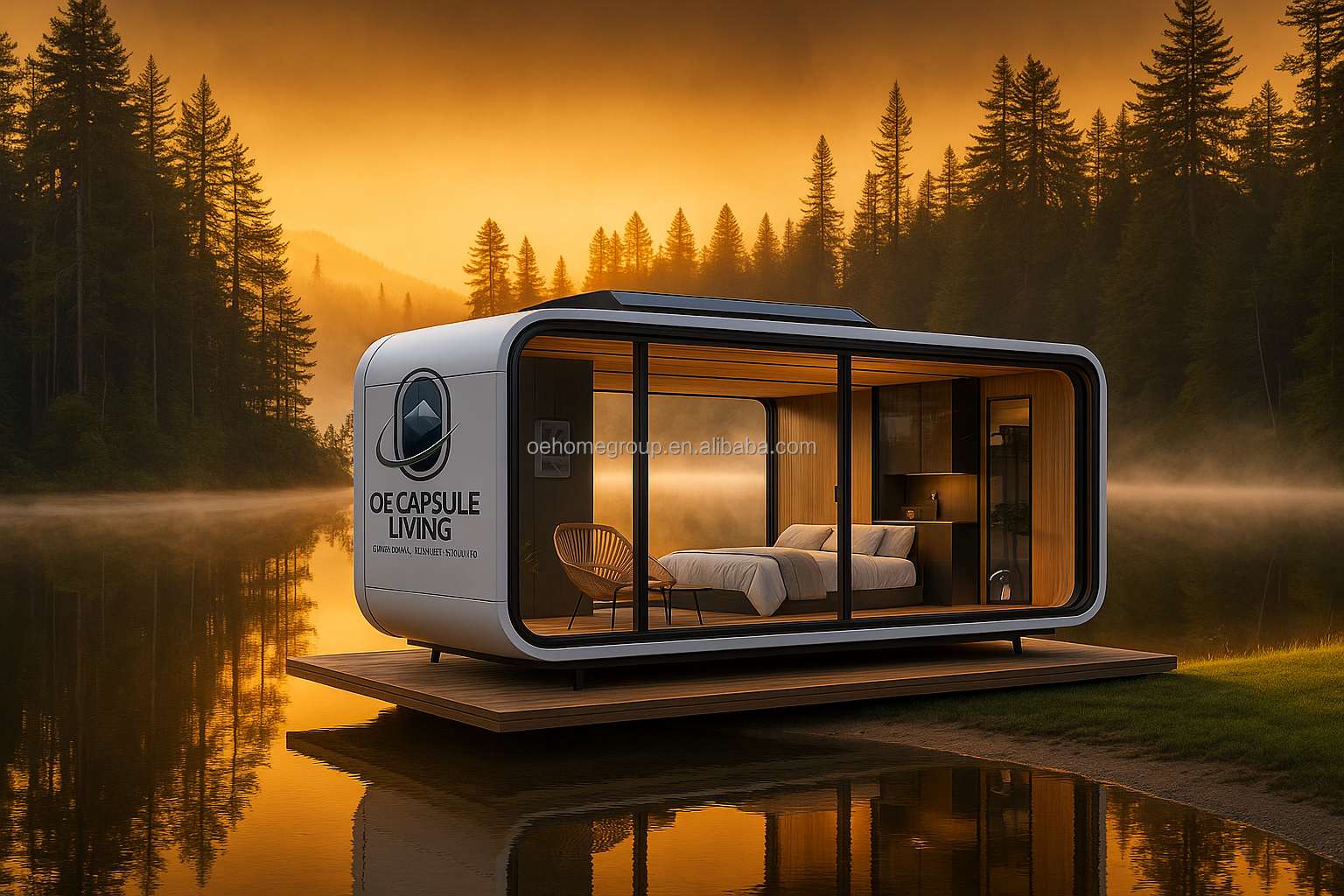 Modular 7 Luxury Prefab Steel Smart Tiny Space Capsule Home Prefabricated Capsule Room Hotel Capsule House Outdoor