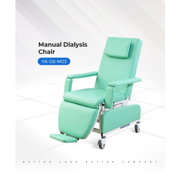 Mobile Medical Blood Collection Chair With Adjustable Backrest and Legrest