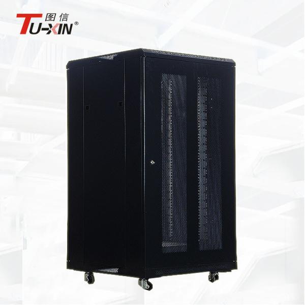 Floor Standing Computer Server Cabinet , 20U / 22U Enclosed Server Rack For Business Center