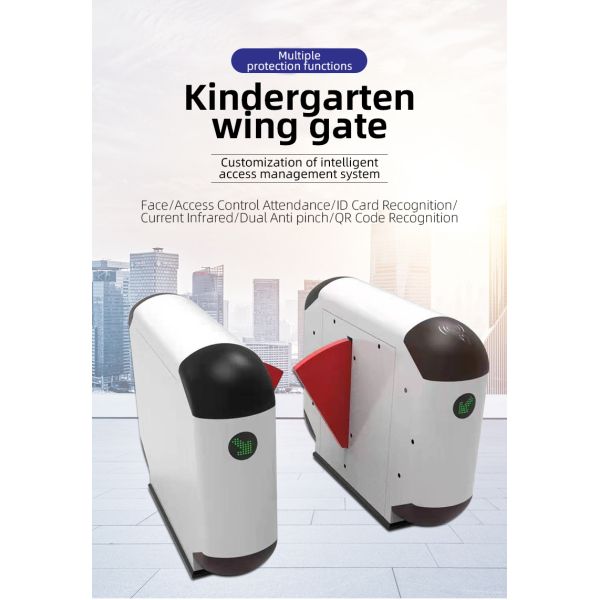 CE RoHS de la puerta de la barrera de la aleta del oscilación de la guardería de la anchura 600m m del canal