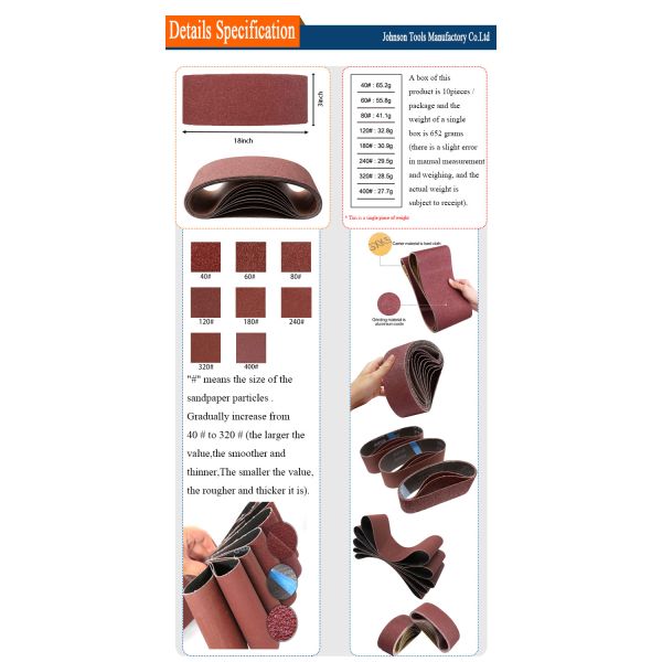 Прочная гибкая ткань алюминиевой окиси истирательная для шлифовальных приборов пояса