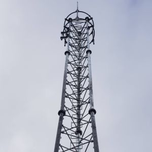 Self Supporting 3 Legged Tubular Steel Tower Galvanized Telecom Mast Suitable for Outdoor 5G 4G Microwave Communication