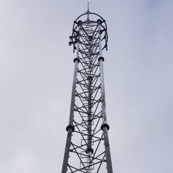 Self Supporting 3 Legged Tubular Steel Tower Galvanized Telecom Mast Suitable for Outdoor 5G 4G Microwave Communication