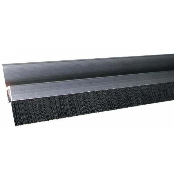 Wind Proof Door Bottom Brush , Galvanized Aluminum Base Under Gate Brushes