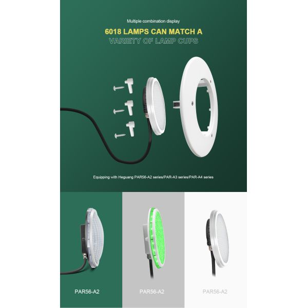 Небольшие конкретные ABS снабжения жилищем света бассейна PAR56 покрывают ультра плоскую проволоку вне