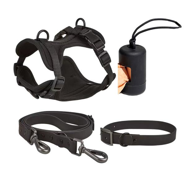 Dog Pet Harness Set PVC Material Dog Leash Comfortable Traction