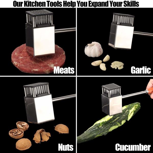 TV Shopping Commercial Buyer 36-Blade Needles Stainless Steel Meat Tenderizing Hammer