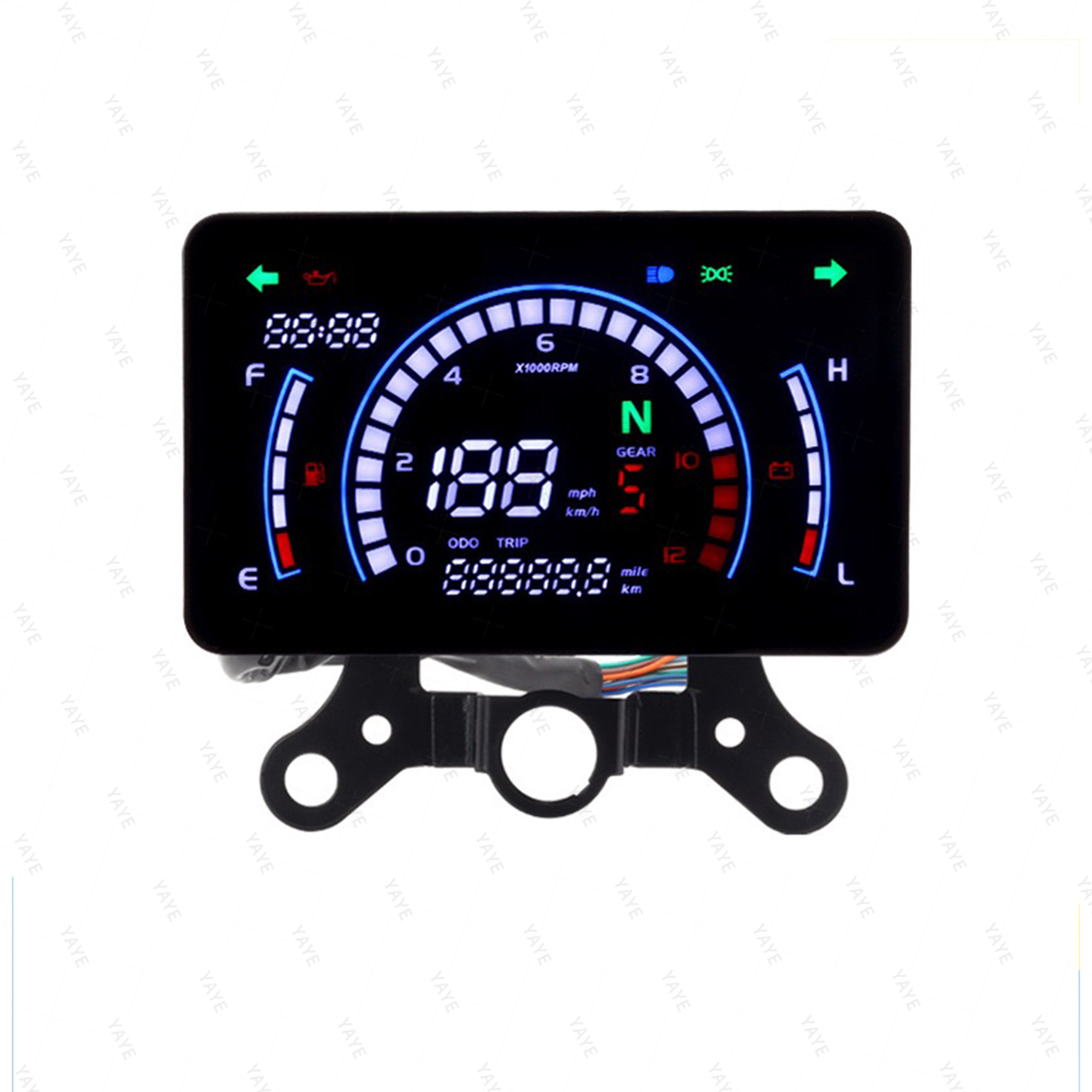 Motorcycle LCD Digital Instrument Panel Speedometer Tachometer Gear Indicator for Honda EX5 Dream EX5 Ipowed