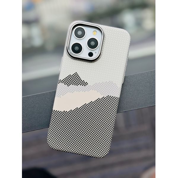 Suitable For IPhone16PROMAX Mobile Phone Case Luminous Magnetic Kevlar Texture Carbon Fiber Apple 14 Protective Cover