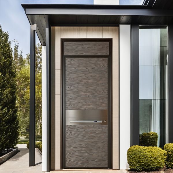 Custom Color Anti Theft Steel Swing Door Modern For Villa Front Entry