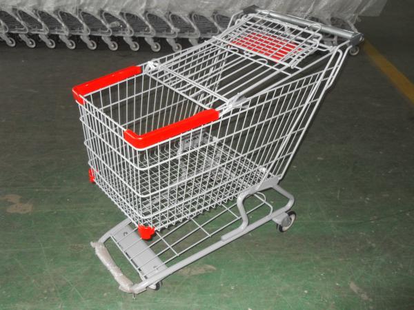 grey powder color Shopping Trolley/Shopping Cart with baby seat