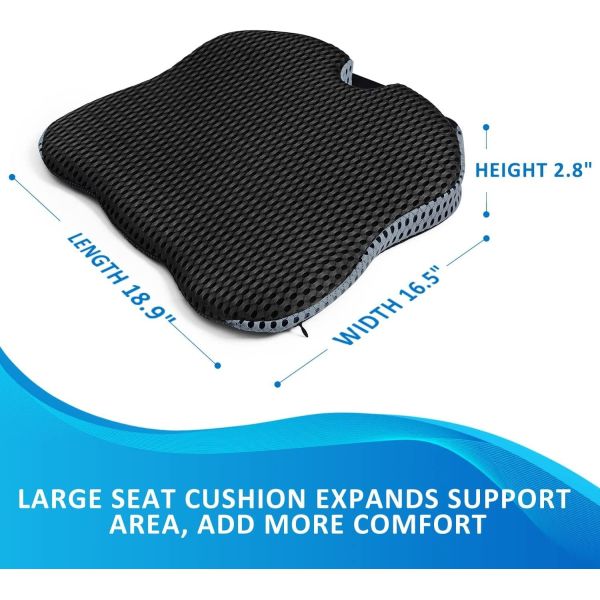 Experience Ultimate Comfort with Our Memory Foam Office Chair Cushions in Larger Size
