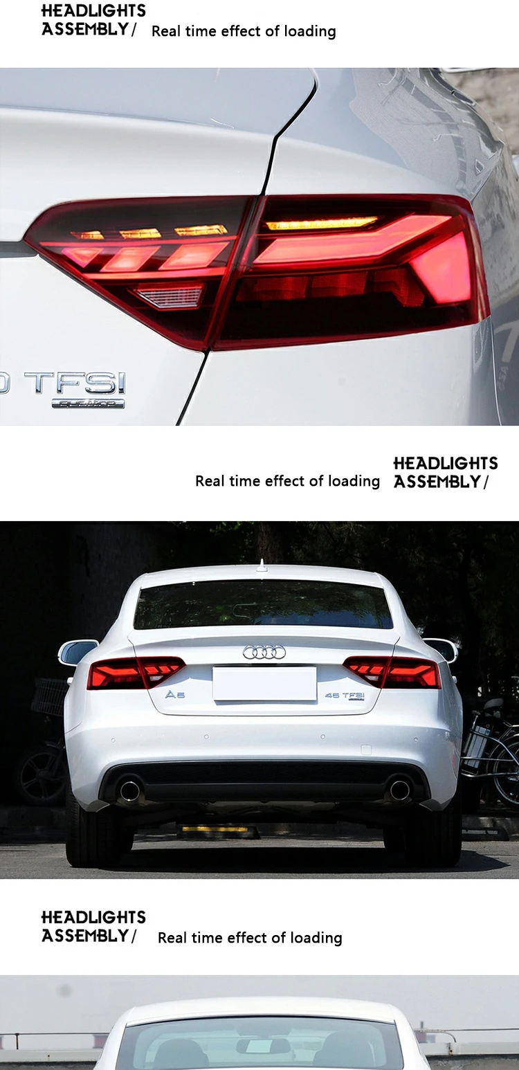 Конструкция заднего фонаря для Audi A5 08-16 S5 Динамический светодиодный светодиод