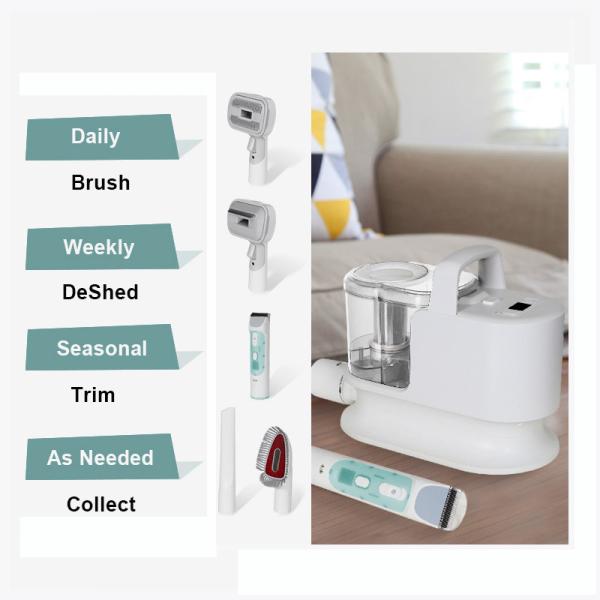 110-240V Pet Grooming Kit Vacuum Suction Iron Construction 99% Hair Removal Durable
