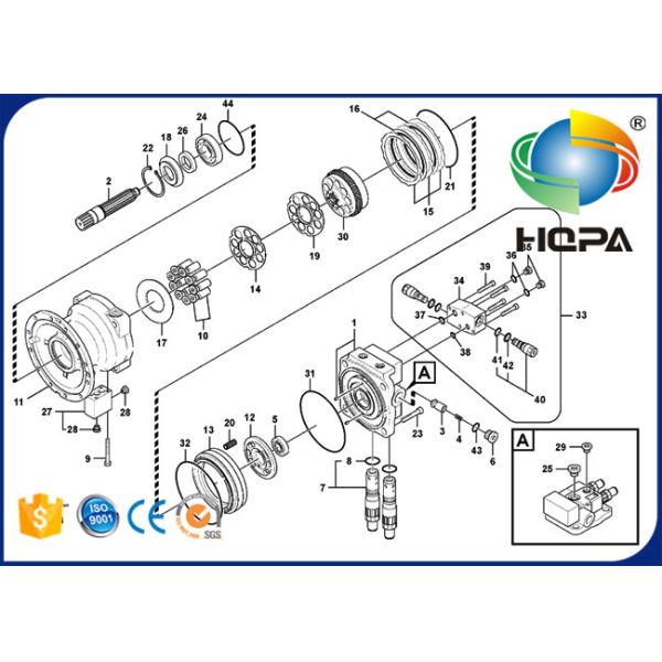 Selo Kit For Volvo EC250D EC300D do motor do balanço VOE14601385 14601385