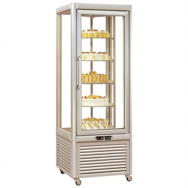 Commercial Bakery Shop Rotating Pastry Display Chiller Standing Counter