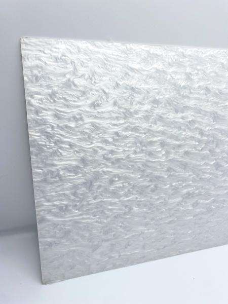 1/8 in White Pearl Marbling Pattern Cast Acrylic Sheet for Earrings Ornaments