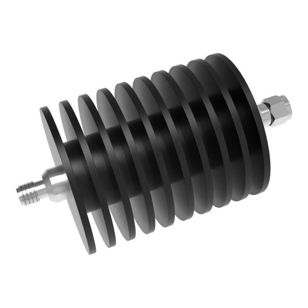 25W  Round Black SMA Male Female RF Attenuator IP65  protection