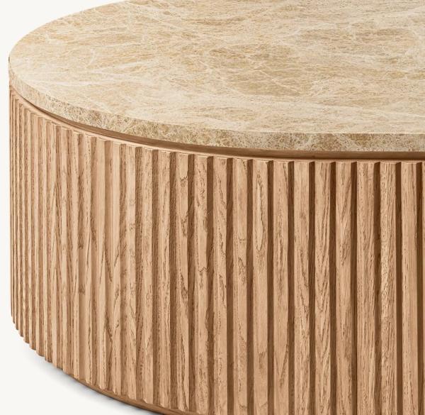 Meubles de table basse rectangulaire de taille personnalisable pour salon moderne