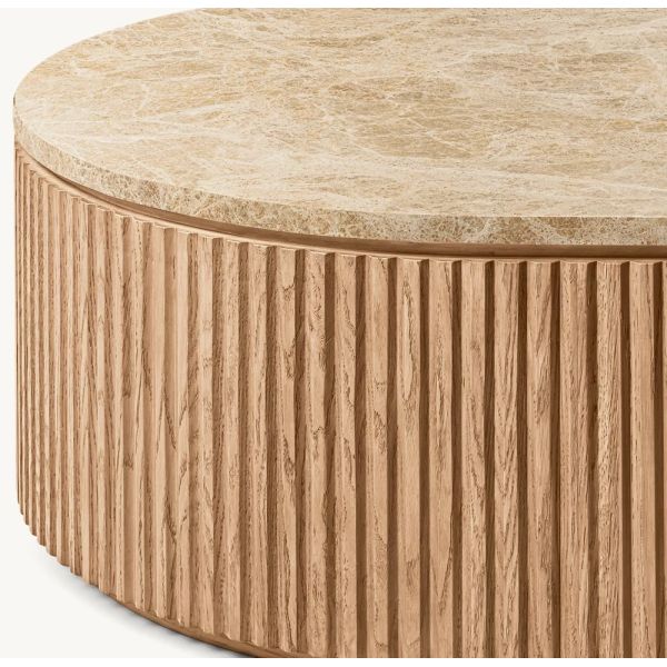 Meubles de table basse rectangulaire de taille personnalisable pour salon moderne