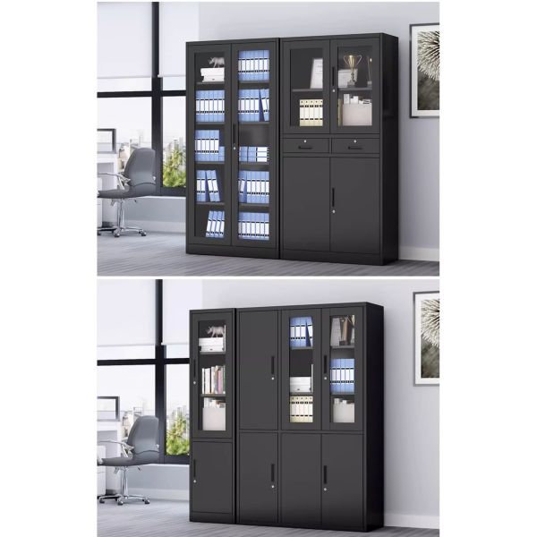 Storage Cabinet with 4 Doors and Adjustable Shelves Metal File Cabinet Manufacturers Metal Cupboard Steel Storage Filing Cabinet