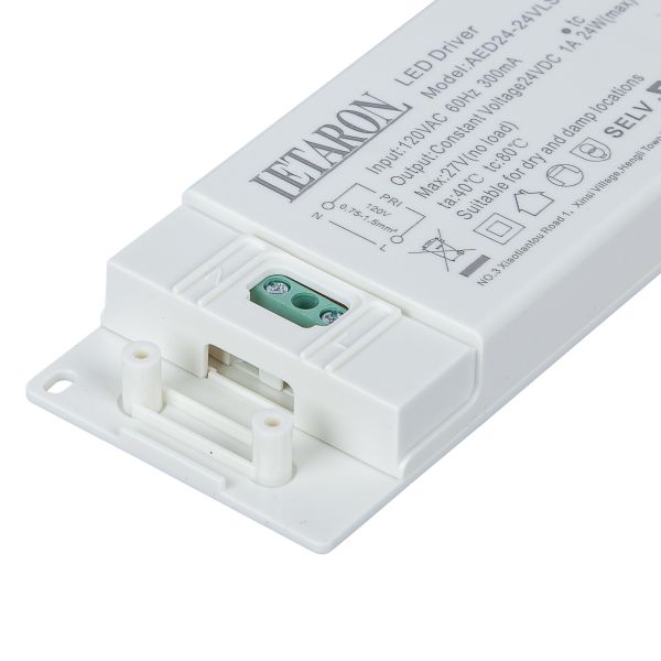 24W UL Certified Slim LED Driver Humid Environment Supported For Bathroom Mirror