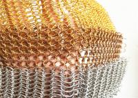 acier inoxydable argenté rond Chainmail Ring Mesh Curtain de 22mm