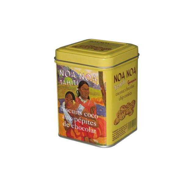 Metal Square Tin Tea Canisters Yellow For Tea / Coffee / Candy