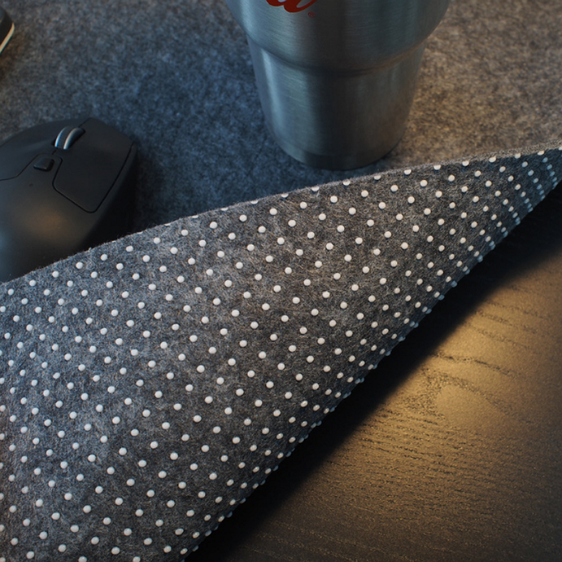 Private Mold Yes Custom Logo Non-slip Felt Desk Mat for Large Extended Office Desk