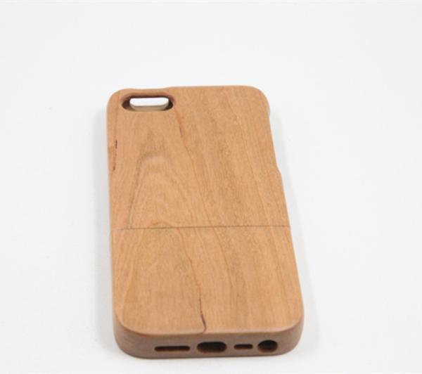 Straight Edge Cherry Wood iPhone Case Separating Type for Apple 5 / SE